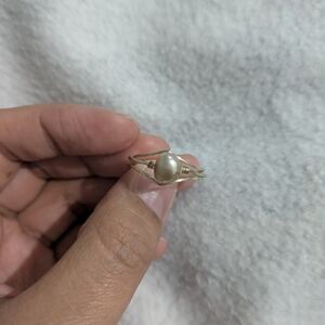 Wired Ring With Freshwater Pearl Size 7.5